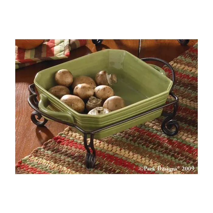 Park Designs Square Caddy Brown Burl Finish