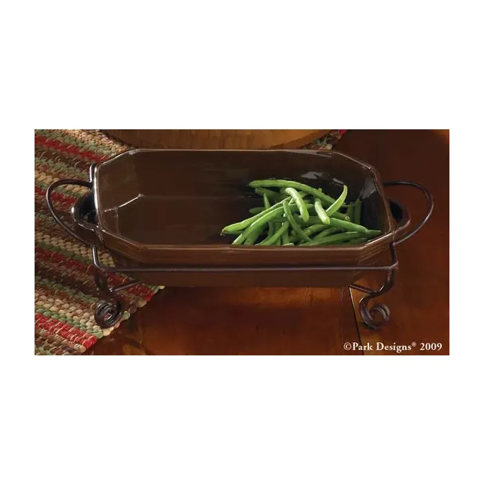 Park Designs Rectangle Caddy Brown Burl Finish