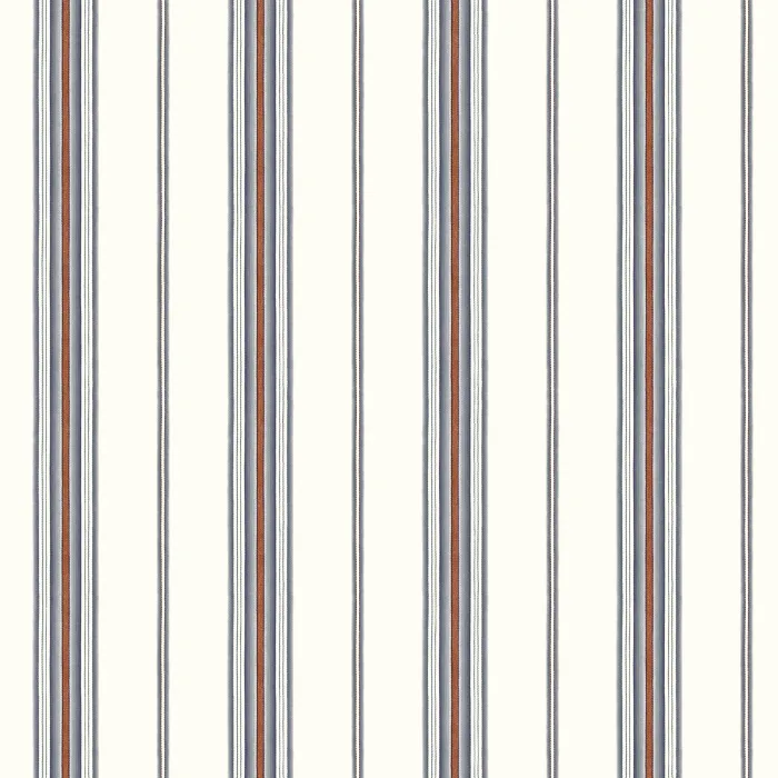 Camp Blue Cabin Stripe Wallpaper Sidewall Chesapeake BBC491010