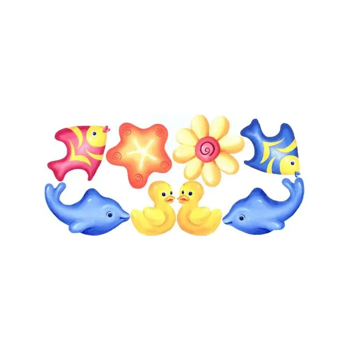 Bath Toy Wallpaper Cutouts