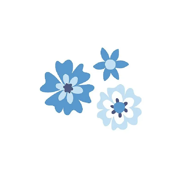 Blue Posies Wallies
