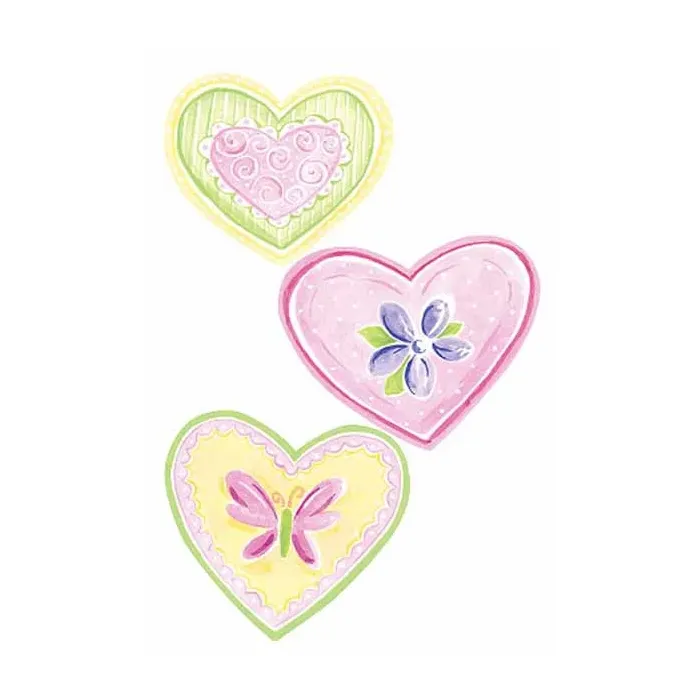 Pastel Hearts Walllies