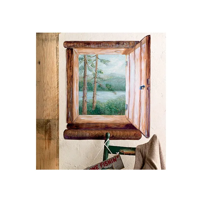 Cabin Window Wallies Mural