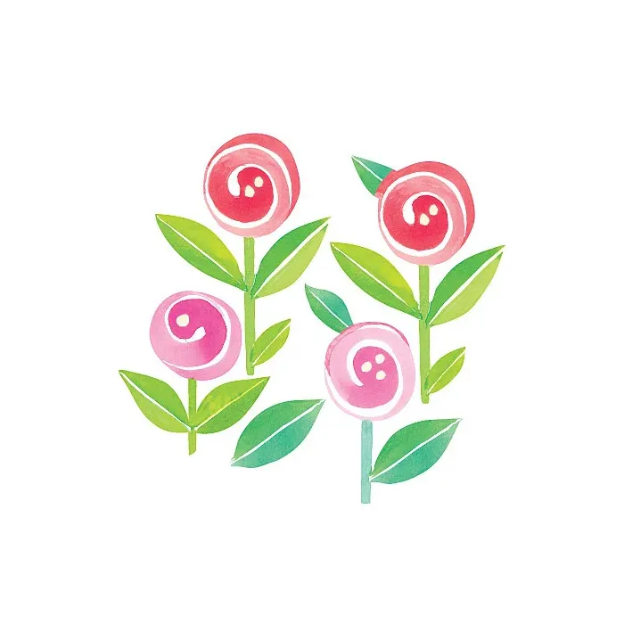 Lollipop Flower Self-Adhesive Wallies