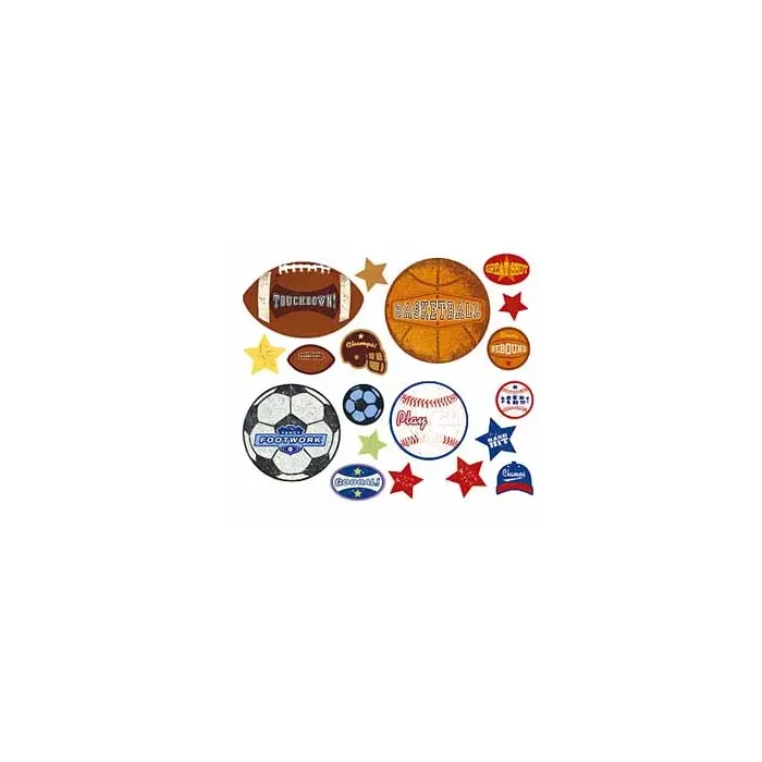 Multiple Sports Stamp Vinyl Decal Wallies