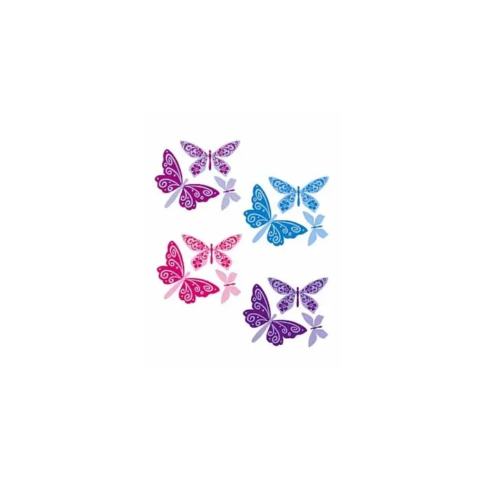 Colorful Flutterbyes Vinyl Decal Wallies