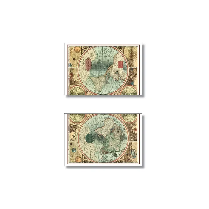 Old World Map Wallies Mural