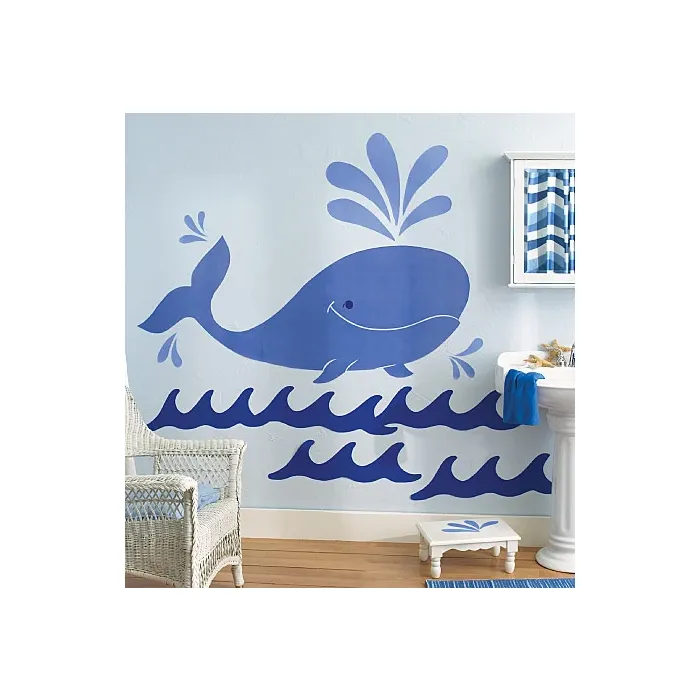 Whimsical Whale Wallies Mural