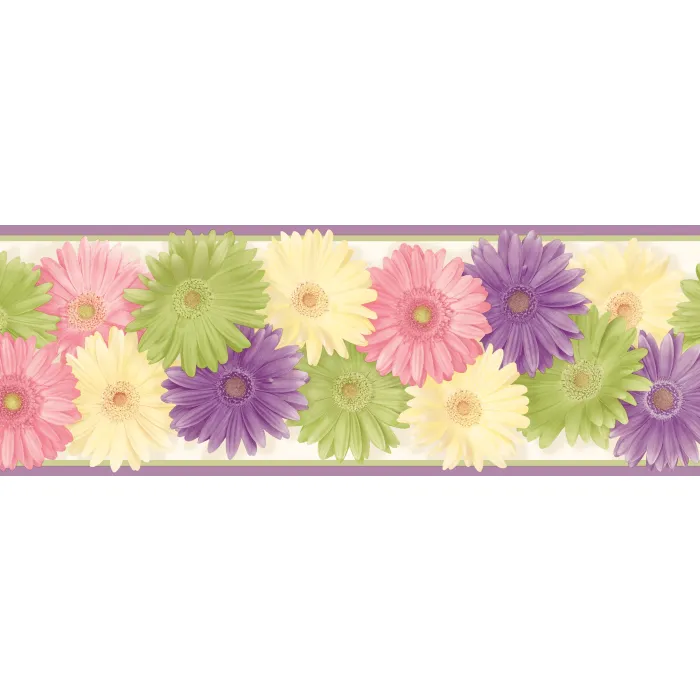 Lakh Purple Daisy Chain Wallpaper Border Chesapeake BBC83241B