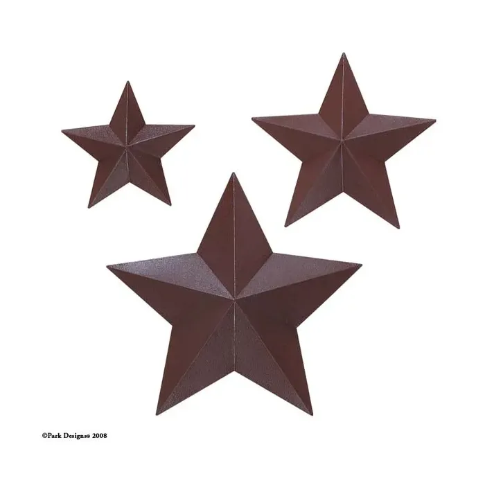 Colonial Star Set Of 3 Red