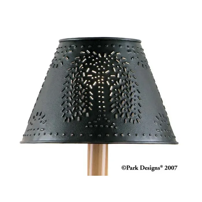 Metal Willow Shade 6 inch Blk