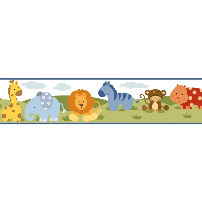 Simba White Jungle Safari Cartoons Wallpaper Border Chesapeake BBC94181B