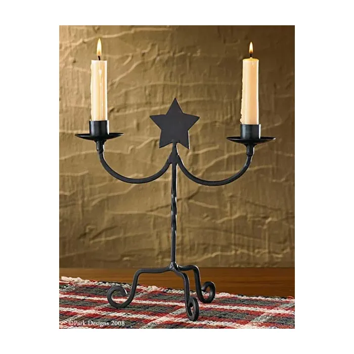 Forged 2 Arm Star Candelabra