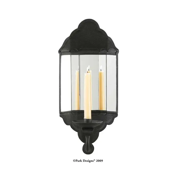Triple Mirror Sconce Blk