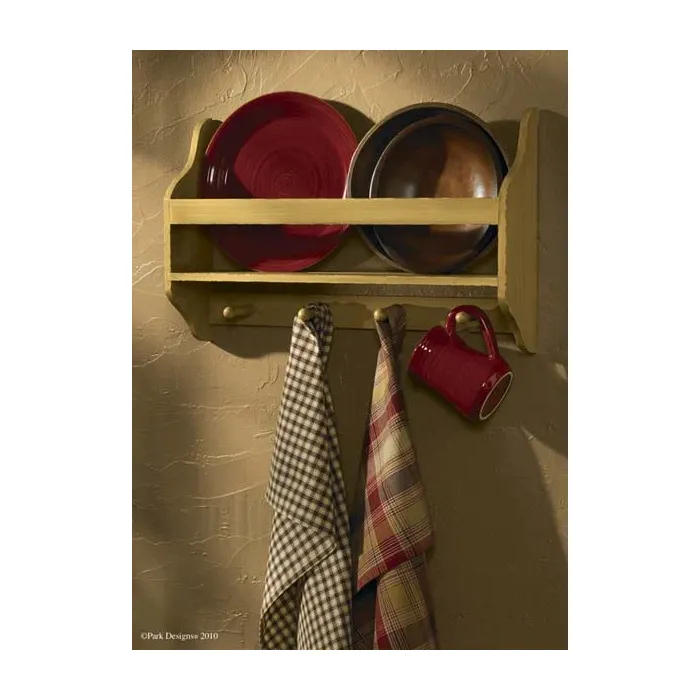 Pearwood Plate Rack W pegs