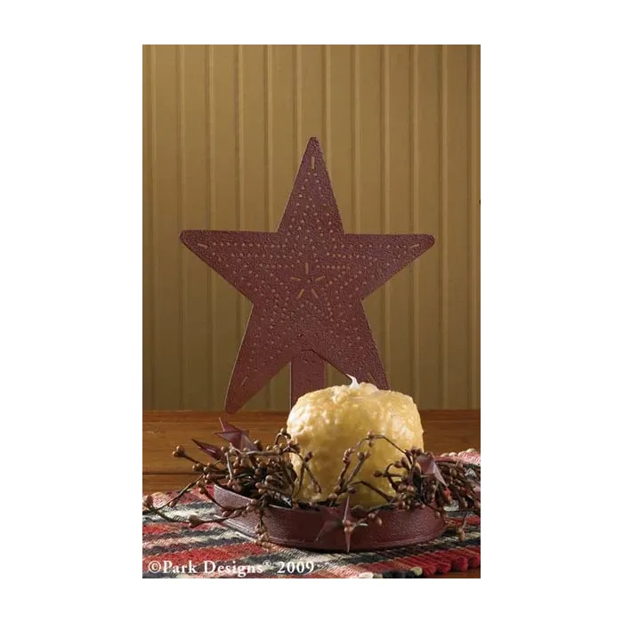 Punched Star Candle Pan Red