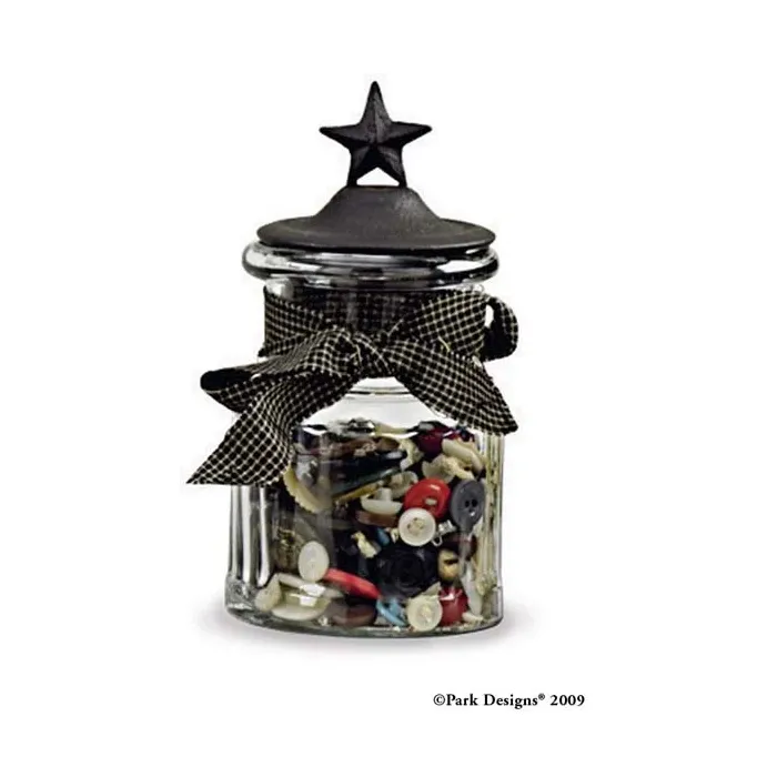 Black Star Glass Jar 5.5 inch