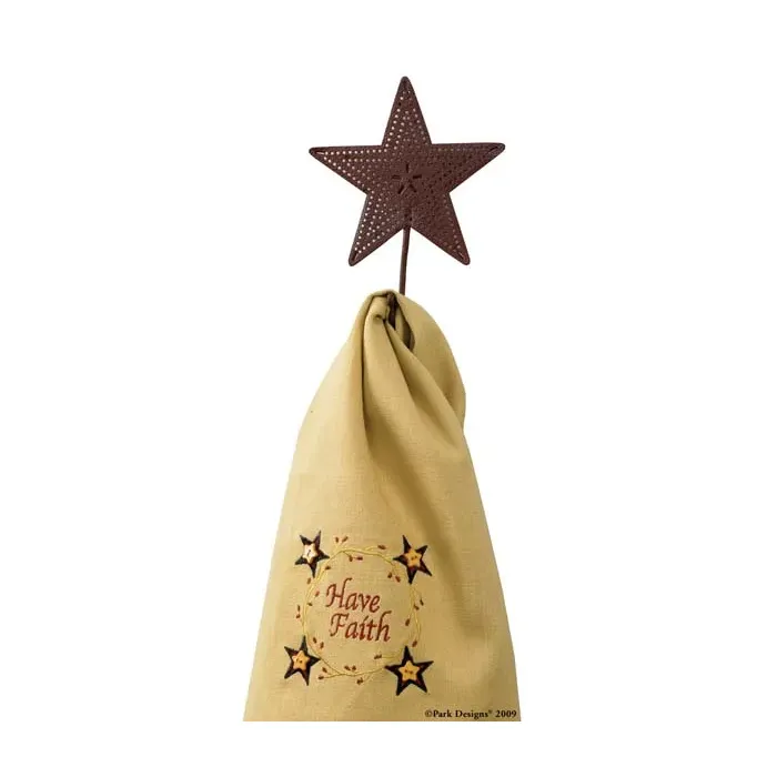 Punched Star Single Hook Red