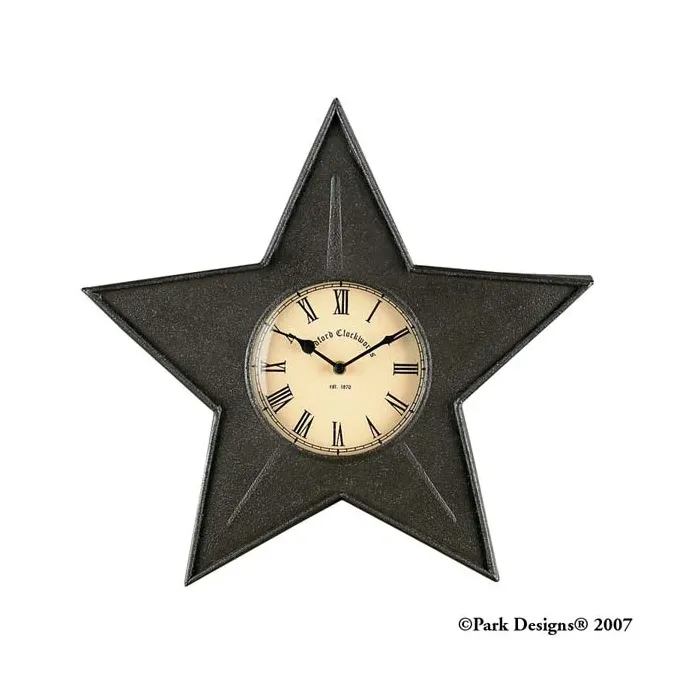 Black Star Metal Clock