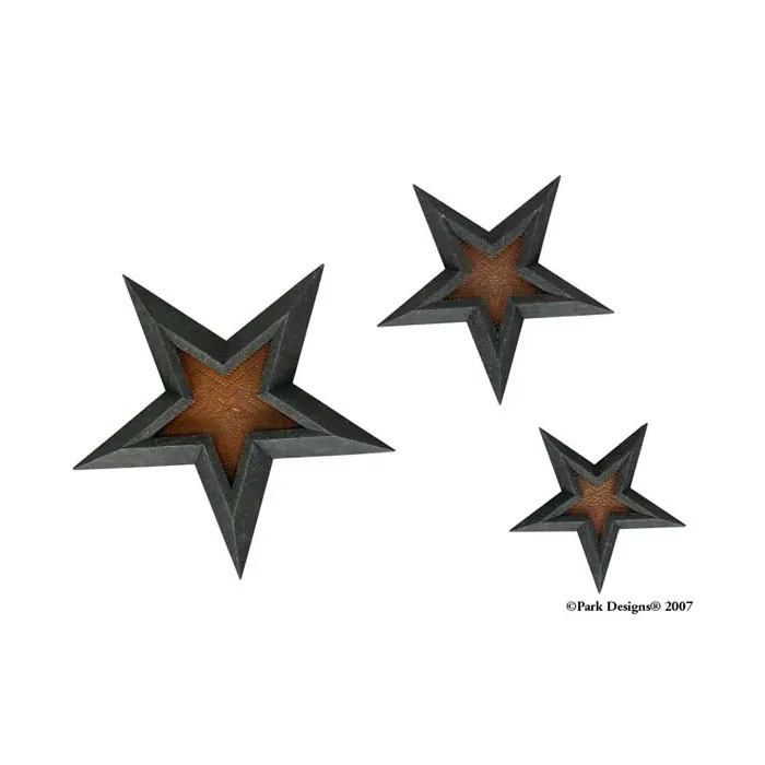 Black Star Set Of 3