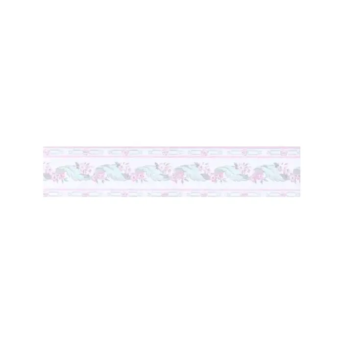 Small Pink Floral Print Textured WallPaper Border