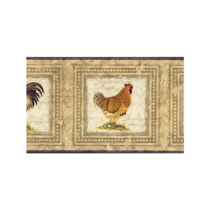 Framed Rooster Wallpaper Border