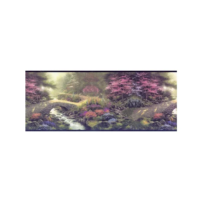 Thomas Kinkade - Bridge Wallpaper Border