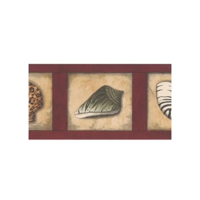 Animal Print Seashells Wallpaper Border by Imperial