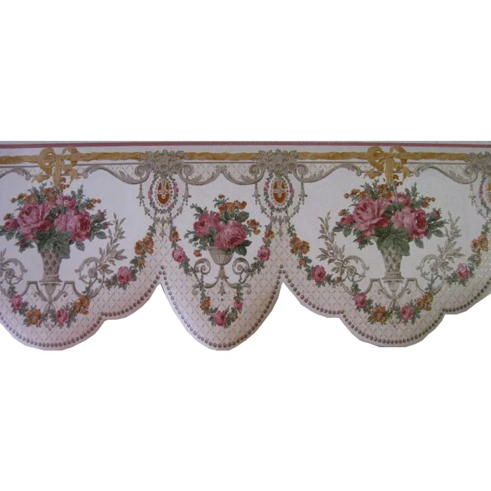 Roses In Flower Vase Wallpaper Border - Imperial