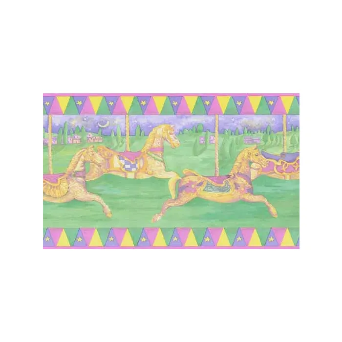 Carousel Horse Wallpaper Border
