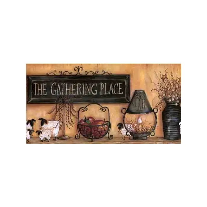 Country Gathering Place Wallpaper Border 418B80971B-2 rolls left