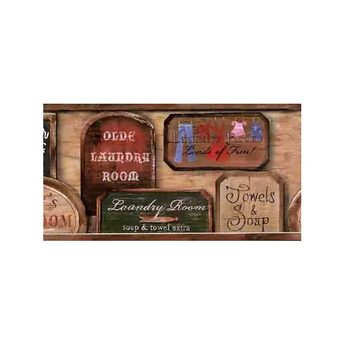 Collection of Laundry Room Signs Border - 3 Rolls Left