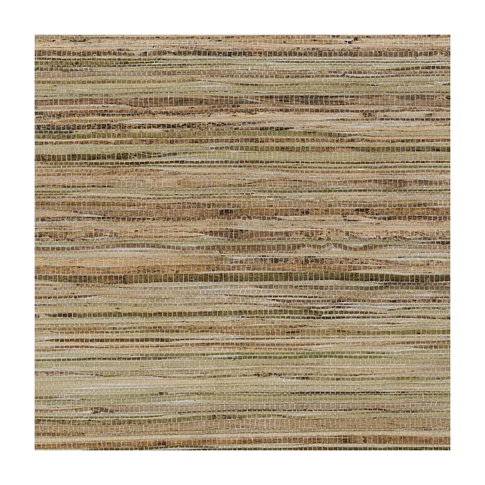 Fine Raw Jute with Silver Wallpaper Green, Brown, Beige, Silver Metallic Norwall Wallcovering 488-416