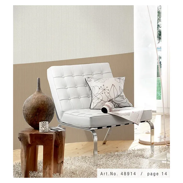 Linear Stripe Paintable Wallpaper White Norwall Wallcovering 48914