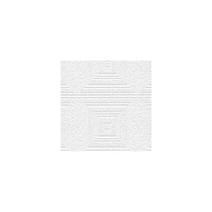 Aztec Panels Paintable Wallpaper White Norwall Wallcovering 48927