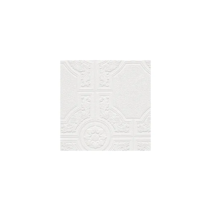 Architectural Panels Paintable Wallpaper White Norwall Wallcovering 48929