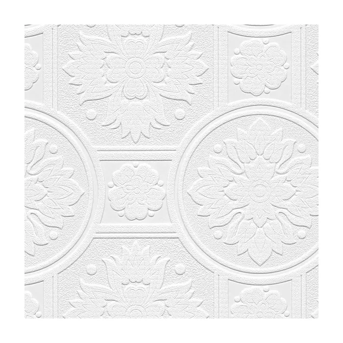 19th Century Tile Paintable -DISCONTINUED White Norwall Wallcovering 48930