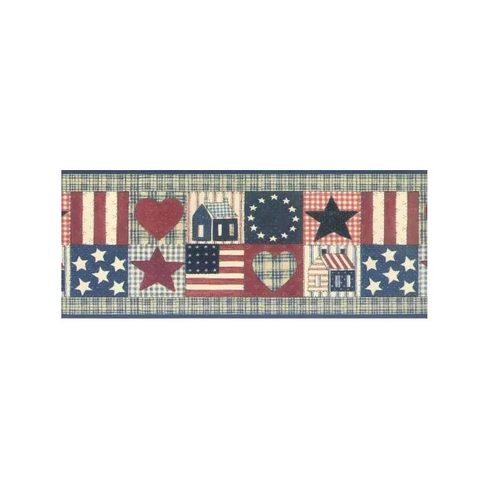 American Quilt Wallpaper Border