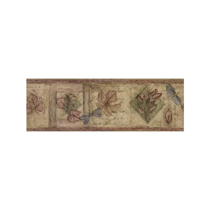 Textured Leaf Wallpaper Border