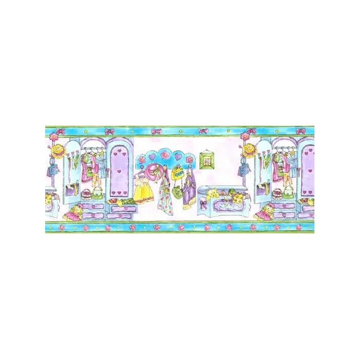 Girls Bedroom Wallpaper Border - Waverly Classics For Kids