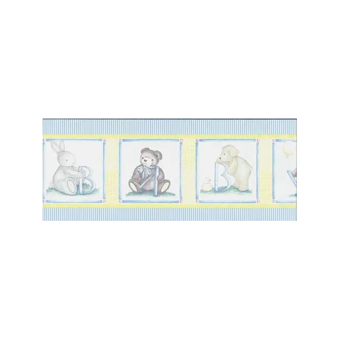Stuffed Animal Baby Nursery Wallpaper Border - Sunworthy