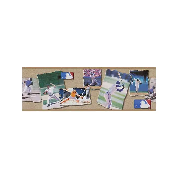 Baseball Players Collage Wallpaper Border