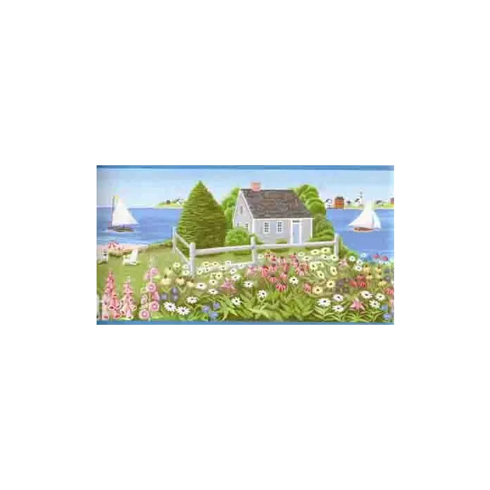 Cottages on the Water Wall Paper Border - Village
