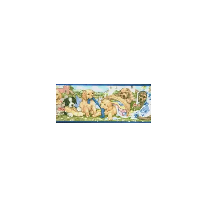 Puppy Play Wallpaper Border