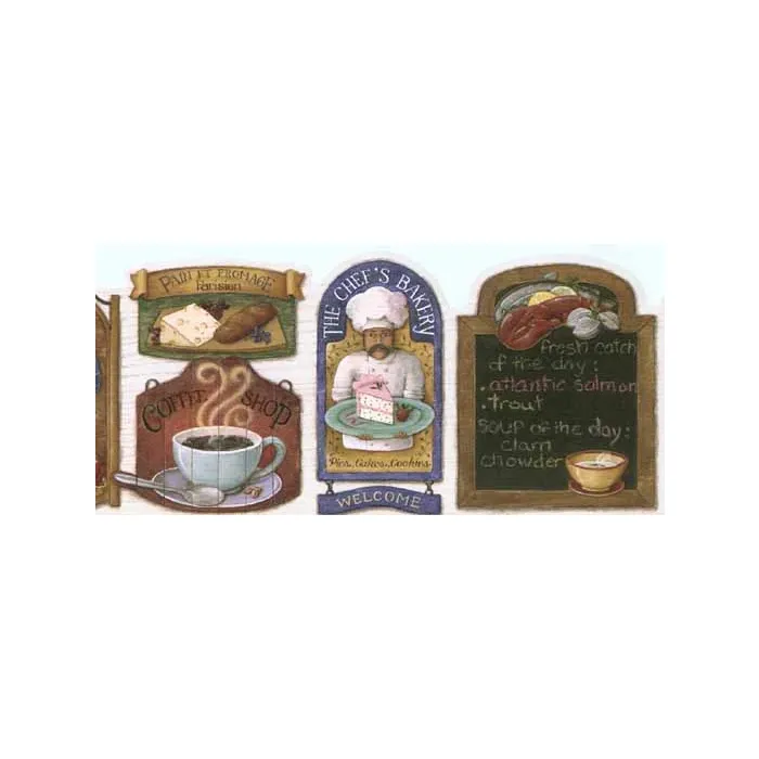 Resturant Sign Wall Paper Border