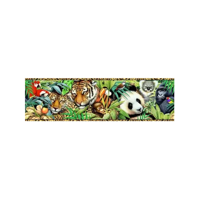 Jungle Safari Animals Wallpaper Border - Village