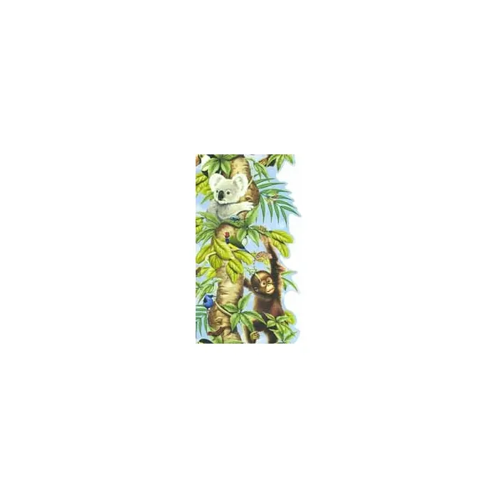 Jungle Animals In Tree Vertical Wallpaper Border - Village