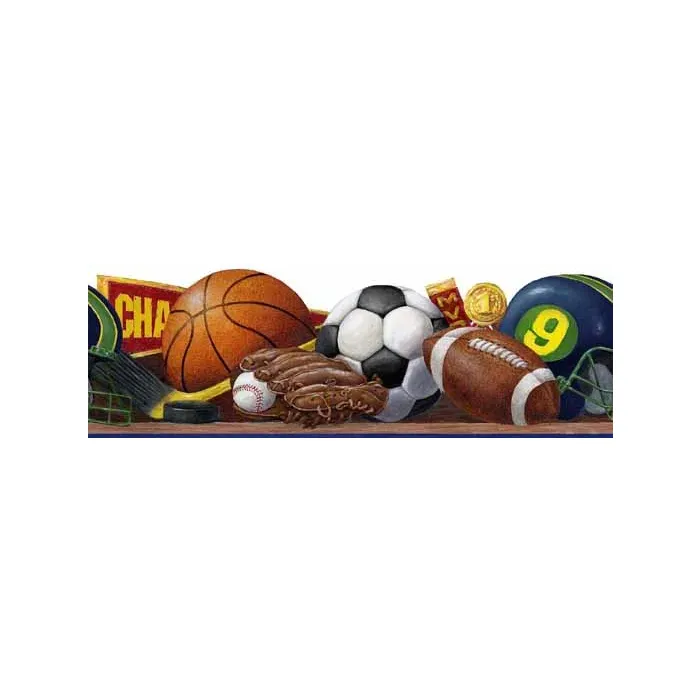 Vintage Sports Wallpaper Border