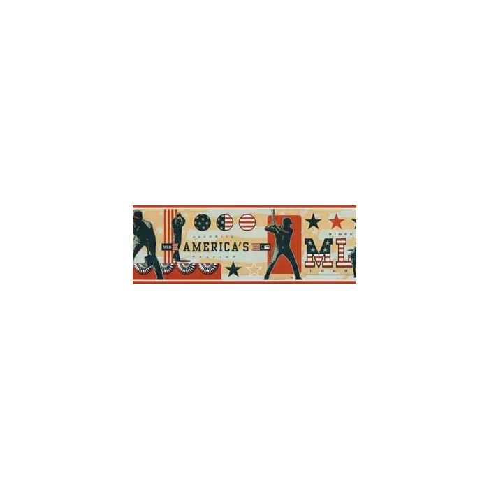 Americas Favorite Pastime Baseball Player Wallpaper Border - Village