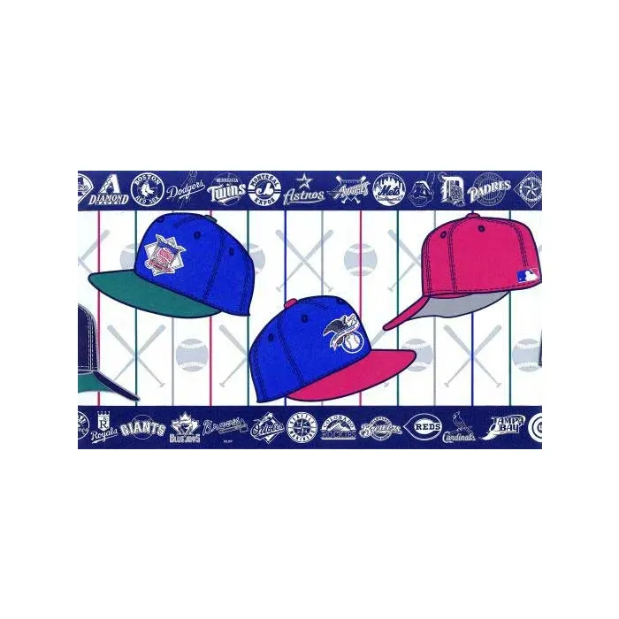 MLB Ball Cap Wallpaper Border